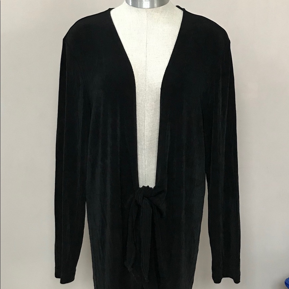 Black Chico’s Travelers Cardigan Sz 2